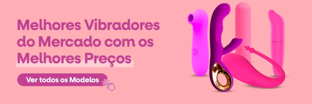 Banner informativo com texto "Melhores vibradores do mercado com os melhores preços"